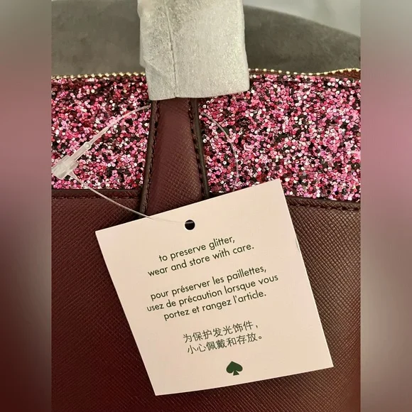 Kate Spade Cherrywood Flash Satchel NWT Merlot - Picture 4 of 13